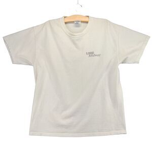 USS Midway T Shirt Size L White Double Sided Graphic Navy Short Sleeve